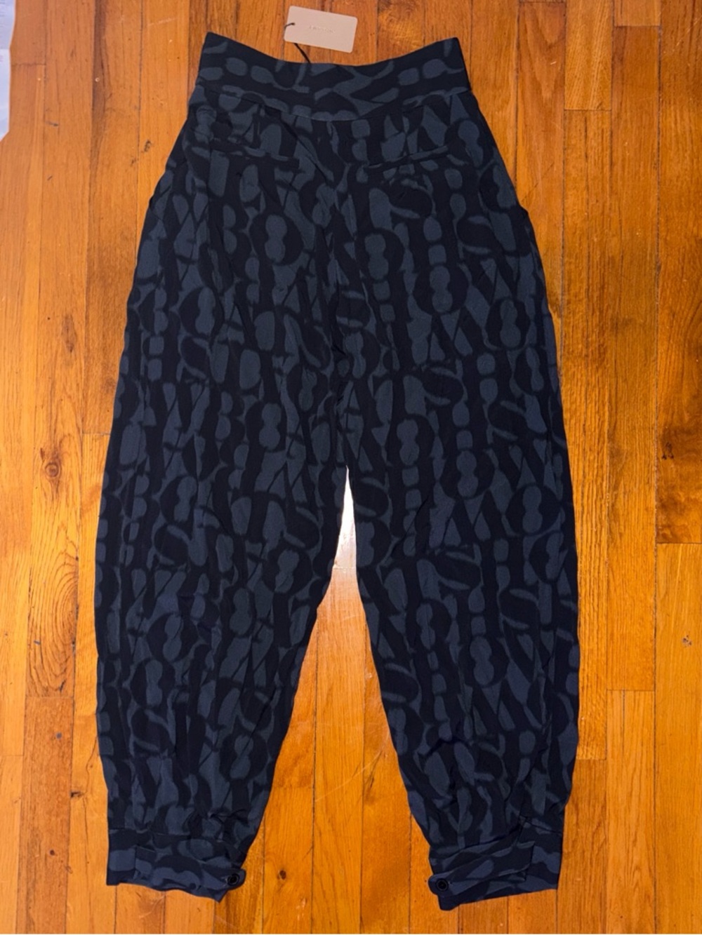 Rachel Comey Black Patterned Jogger Bottoms